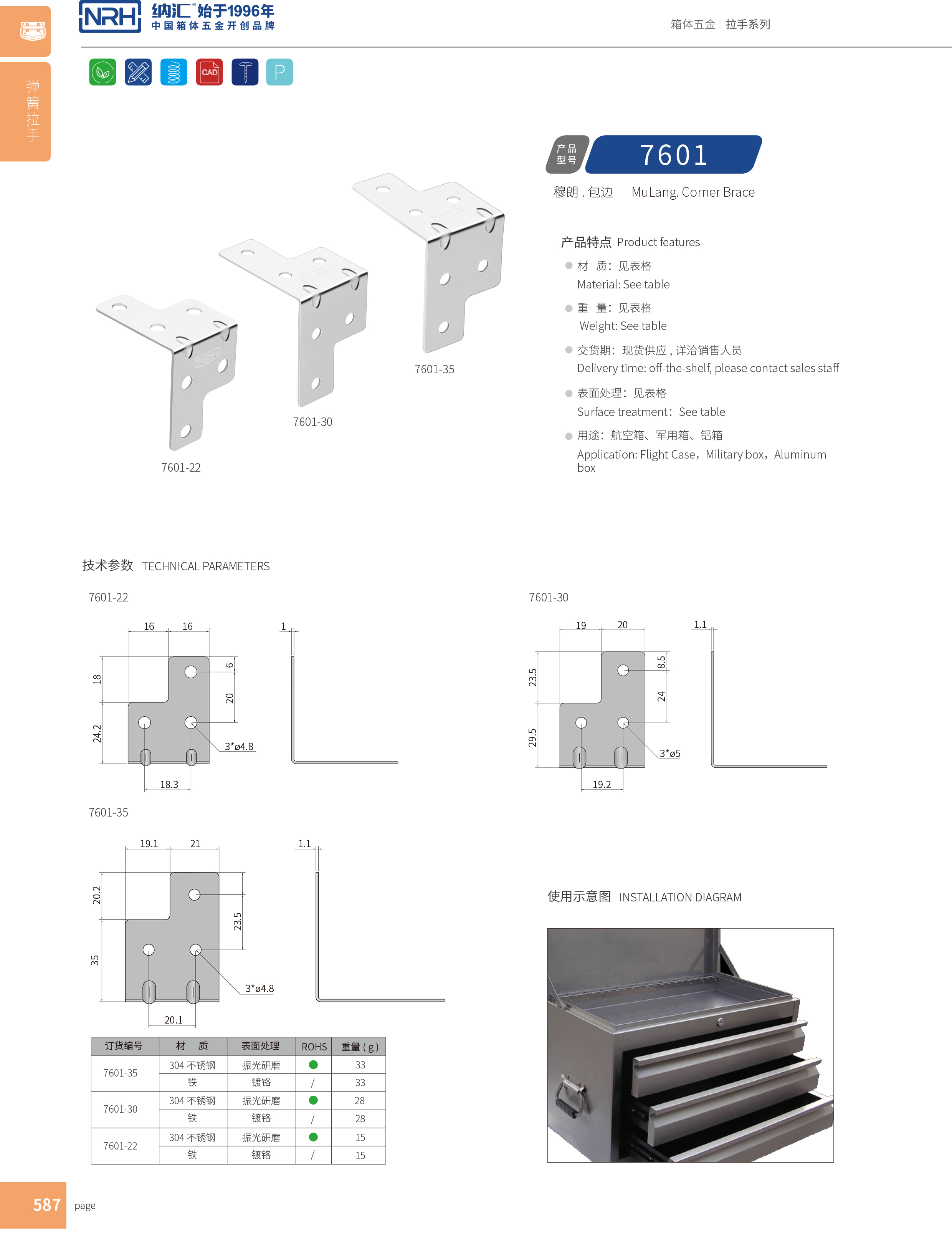 包边7601-22箱包五金护角_直角三角护角_NRH午夜AV福利影视包边 